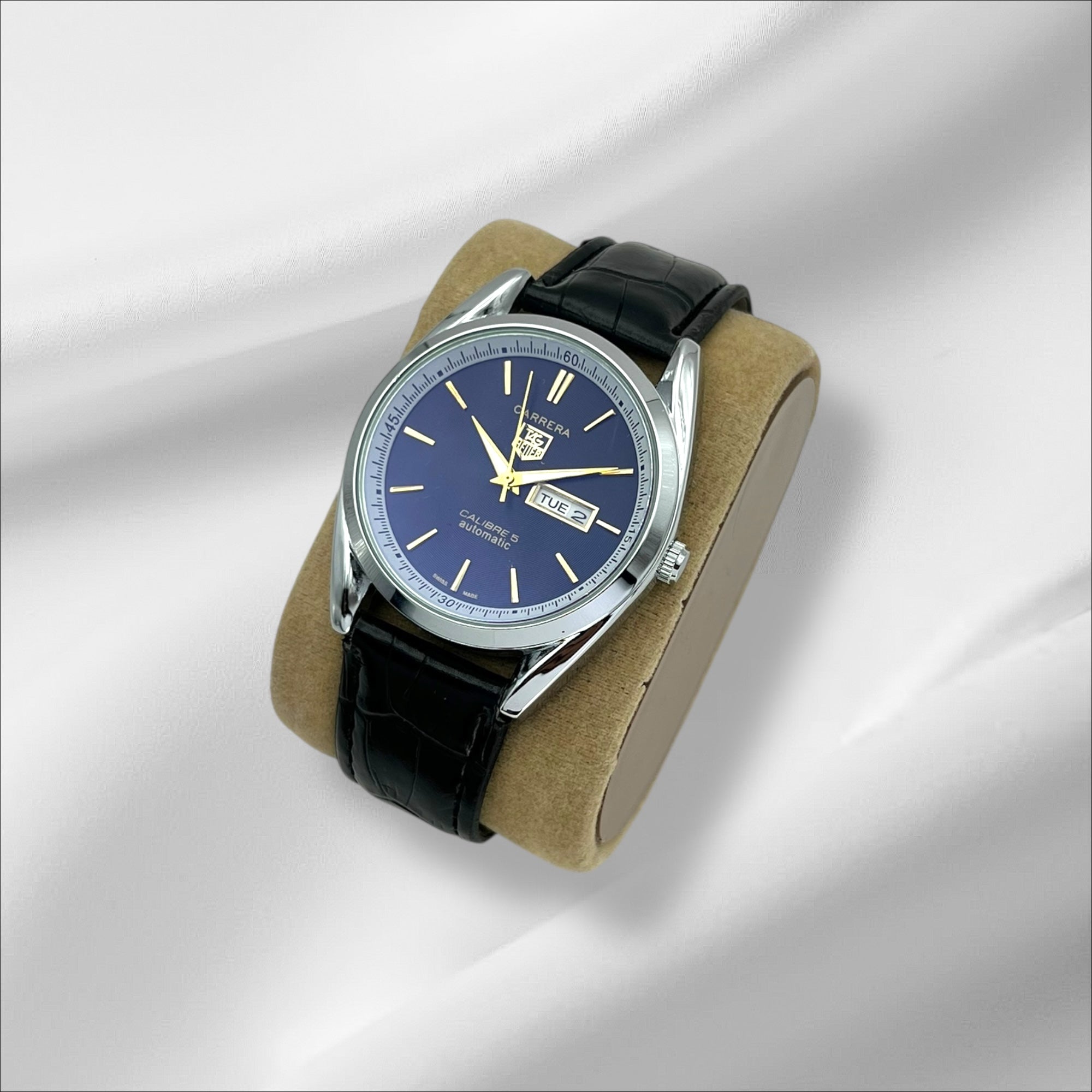 TG HUER Carera Calibre-5 Automatic Black