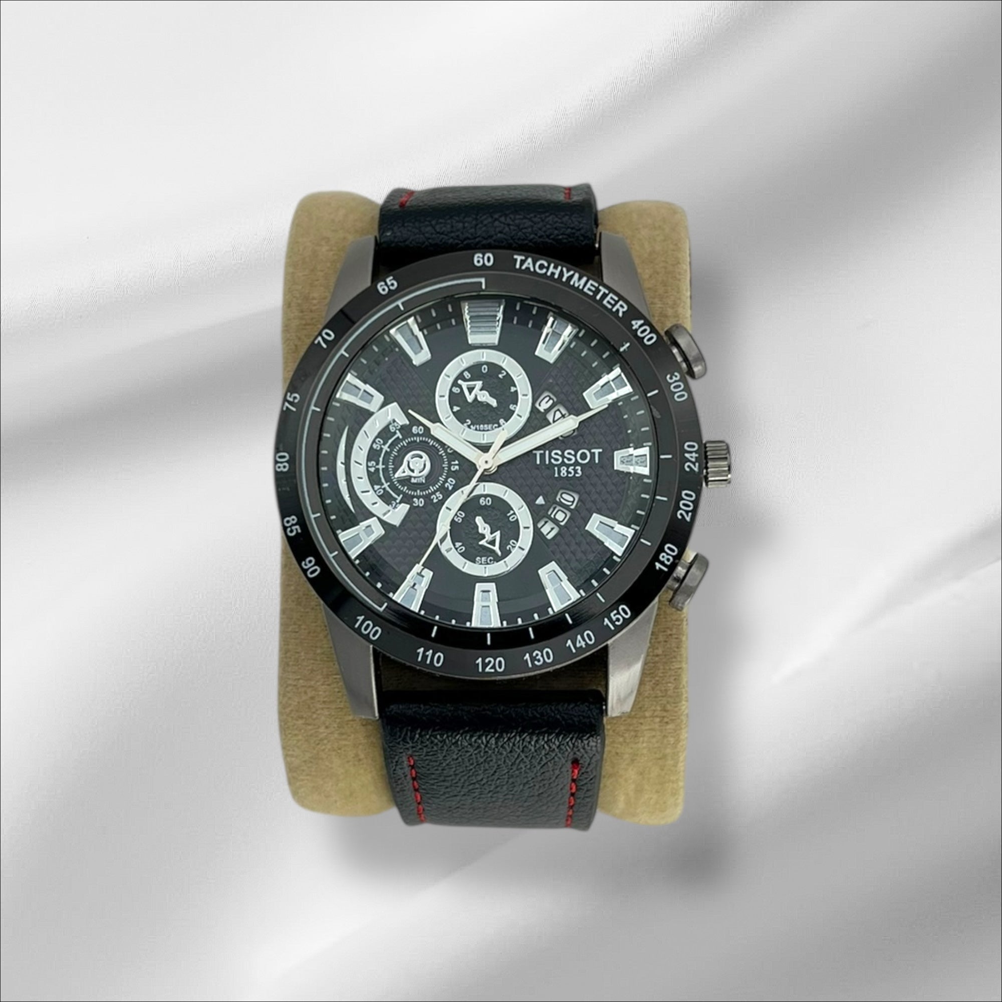 TISOT 1853 Leather Strap Black