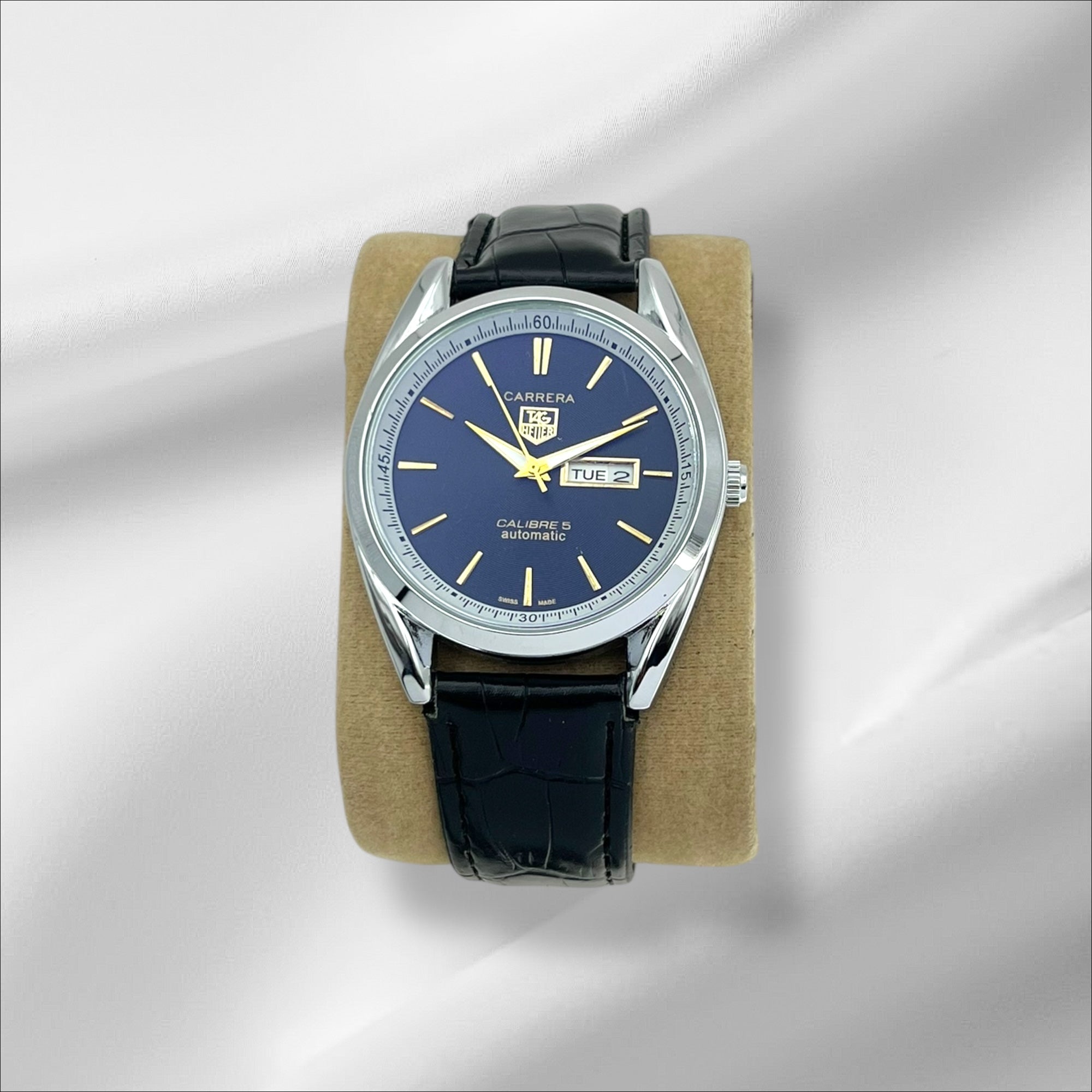 TG HUER Carera Calibre-5 Automatic Black