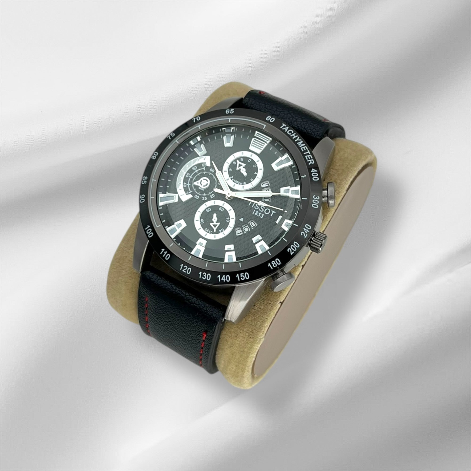 TISOT 1853 Leather Strap Black